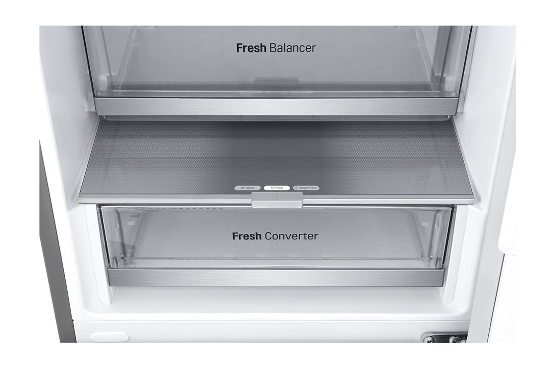 LG Combină Frigorifică LG, 344L, No Frost, Compresor Smart Inverter,  Door Cooling+™, Wi-Fi, detail view with food, GBV7170EPY, thumbnail 7