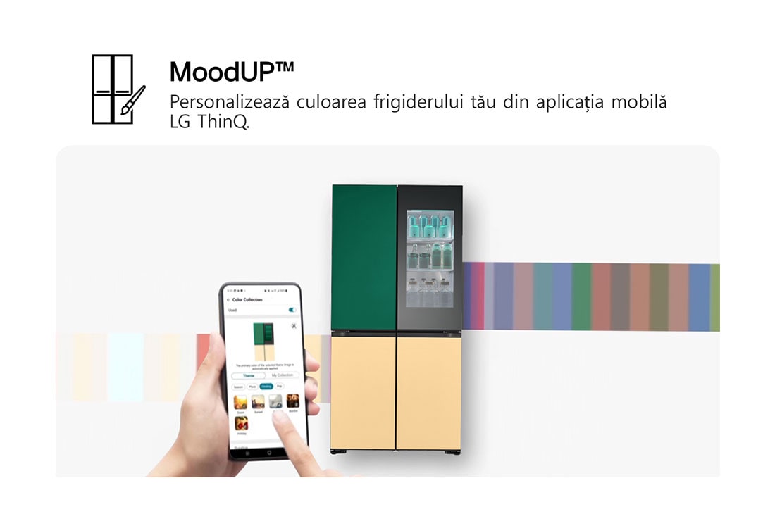 LG Frigider MoodUP™ LG, InstaView™, 617L, Linear Cooling™ , LG-Moodup, GMV960NNME, thumbnail 14