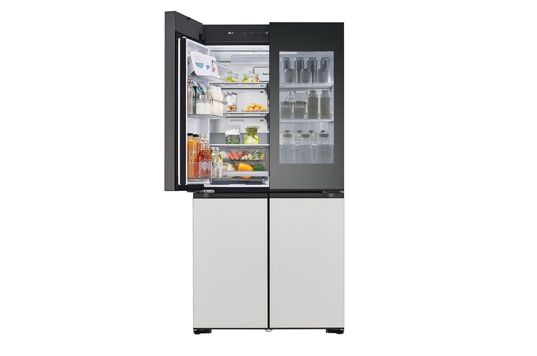 LG Frigider MoodUP™ LG, InstaView™, 617L, Linear Cooling™ , top view , GMV960NNME, thumbnail 5