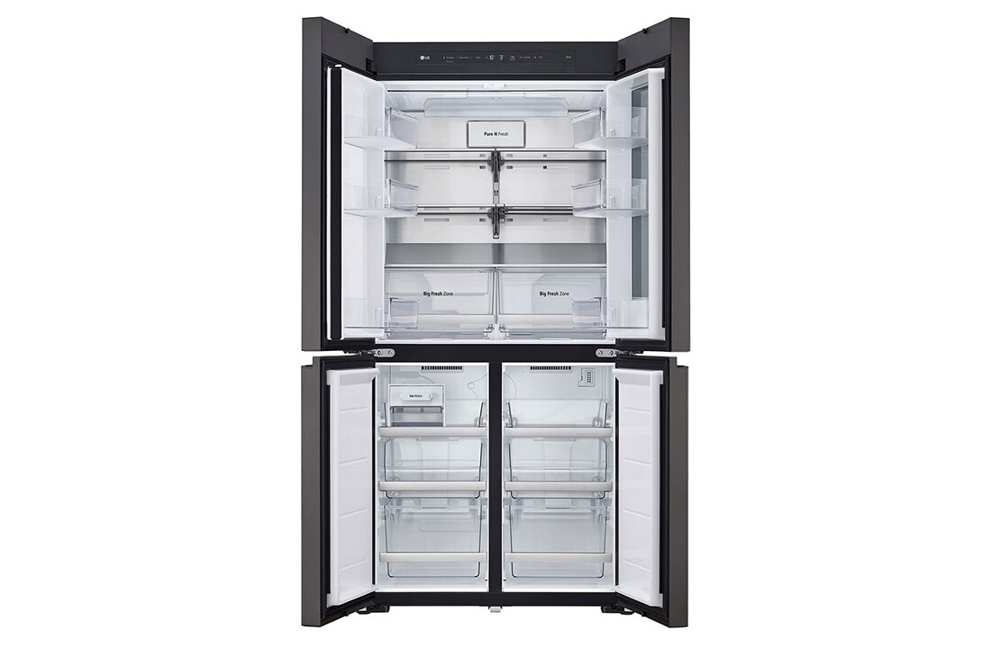 LG Frigider MoodUP™ LG, InstaView™, 617L, Linear Cooling™ , buttom view , GMV960NNME, thumbnail 9