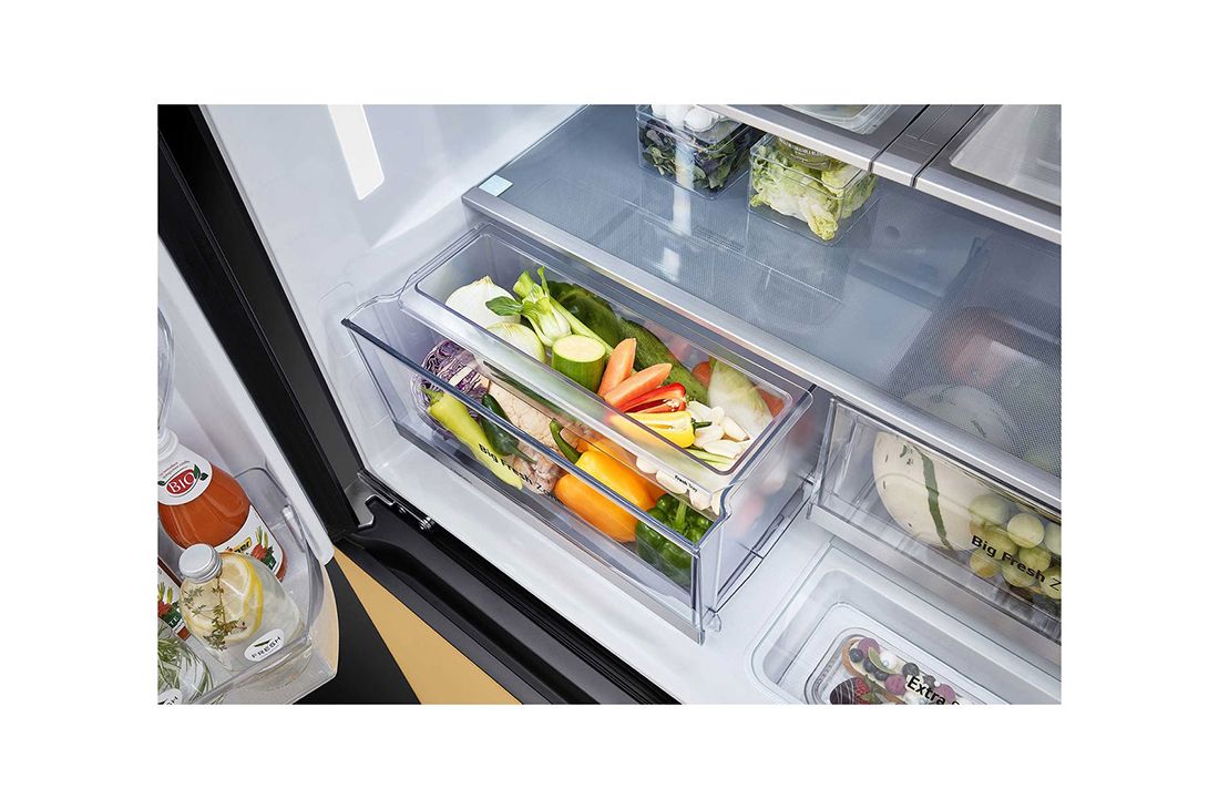 LG Frigider MoodUP™ LG, InstaView™, 617L, Linear Cooling™ , top view , GMV960NNME, thumbnail 10