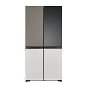 LG Frigider MoodUP™ LG, InstaView™, 617L, Linear Cooling™ , front view with light on , GMV960NNME, thumbnail 2