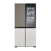 LG Frigider MoodUP™ LG, InstaView™, 617L, Linear Cooling™ , front open without food, GMV960NNME, thumbnail 3