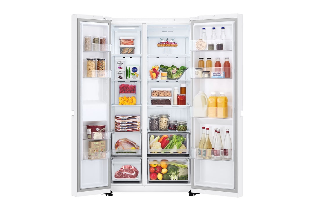 LG Side by Side LG, No Frost, 664 L, Compresor Smart Inverter, LINEARCooling™, front open food, GSBC40SWPE, thumbnail 2