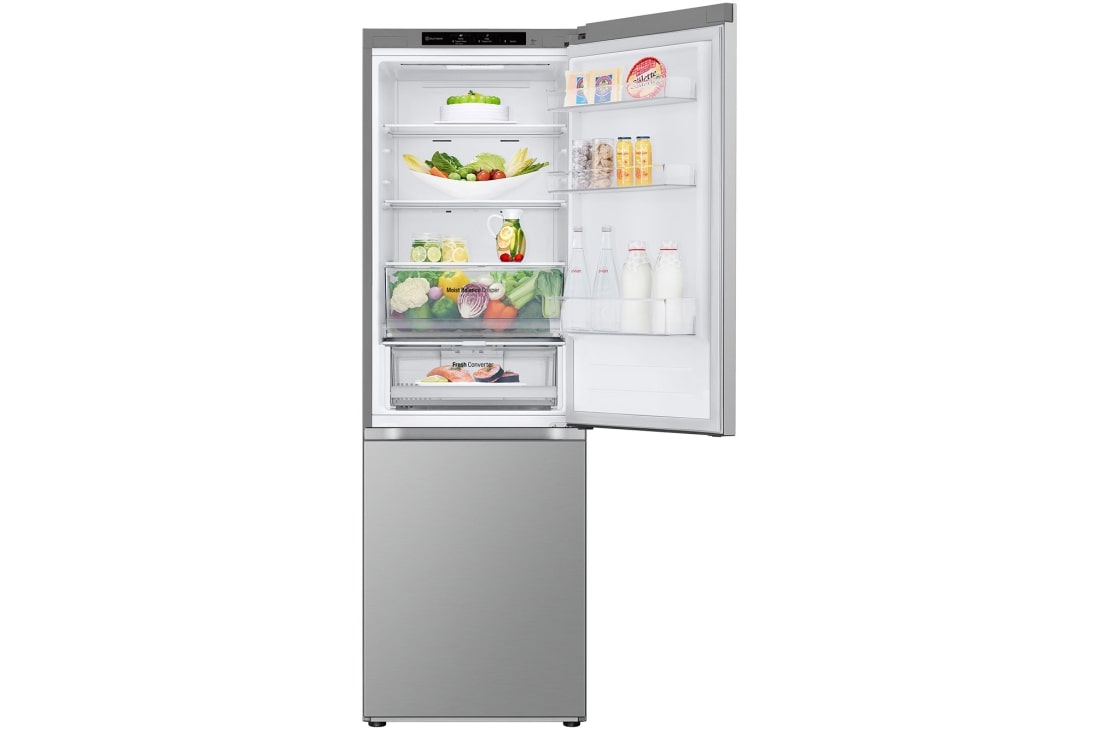 LG Combină Frigorifică LG, 344L, No Frost, Compresor Smart Inverter, LINEAR Cooling™, Door Cooling+™, front top open food, GBV3100EPY, thumbnail 4