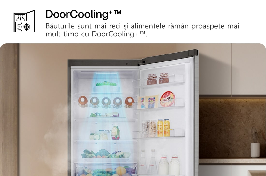 LG Combină Frigorifică LG, 387L, No Frost, Compresor Smart Inverter, Wi-Fi, DoorCooling+™., GBV7270EPY, thumbnail 17