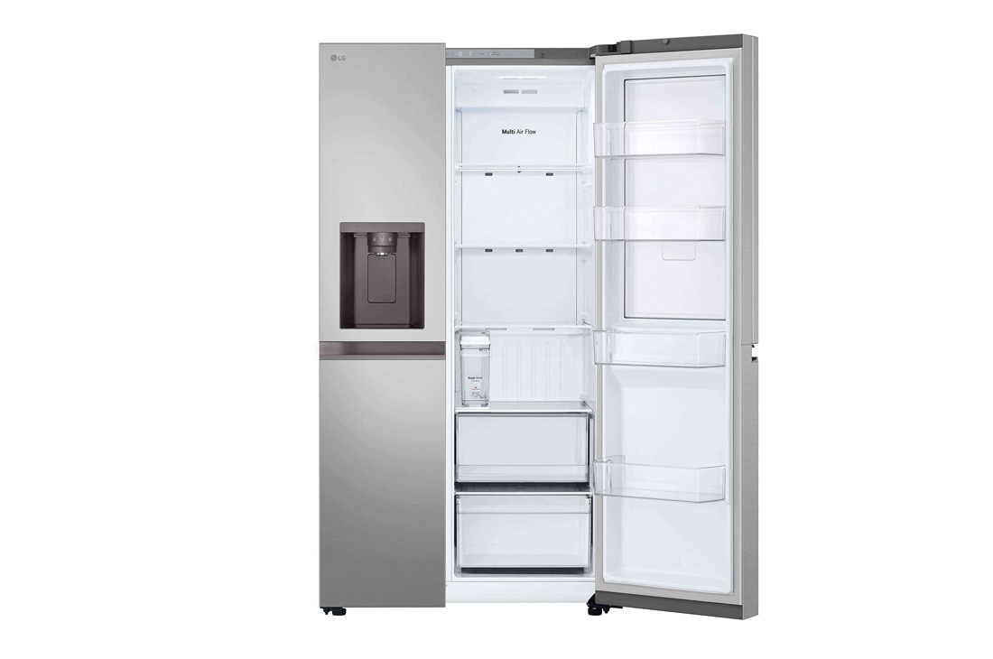 LG Side-by-Side LG, Door-in-Door™, 641 L, LinearCooling™, Ice Dispenser, FrontRightOpen_Food, GSJC41PYPE, thumbnail 9