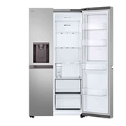 LG Side-by-Side LG, Door-in-Door™, 641 L, LinearCooling™, Ice Dispenser, FrontRightOpen_Food, GSJC41PYPE, thumbnail 9