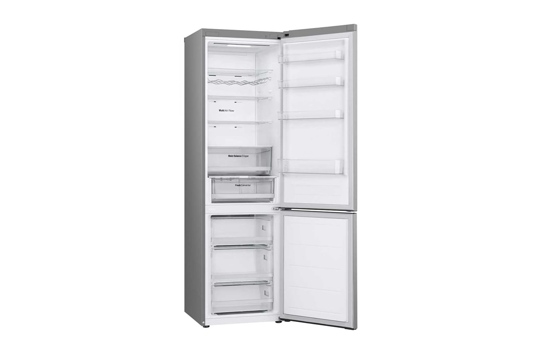 LG Combină Frigorifică LG, 387L, Door Cooling, Compresor Smart Inverter, Wi-Fi , LeftSideOpen view with food, GBV3210DPY, thumbnail 11