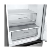 LG Combină Frigorifică LG, 387L, Door Cooling, Compresor Smart Inverter, Wi-Fi , Duct view with food, GBV3210DPY, thumbnail 7