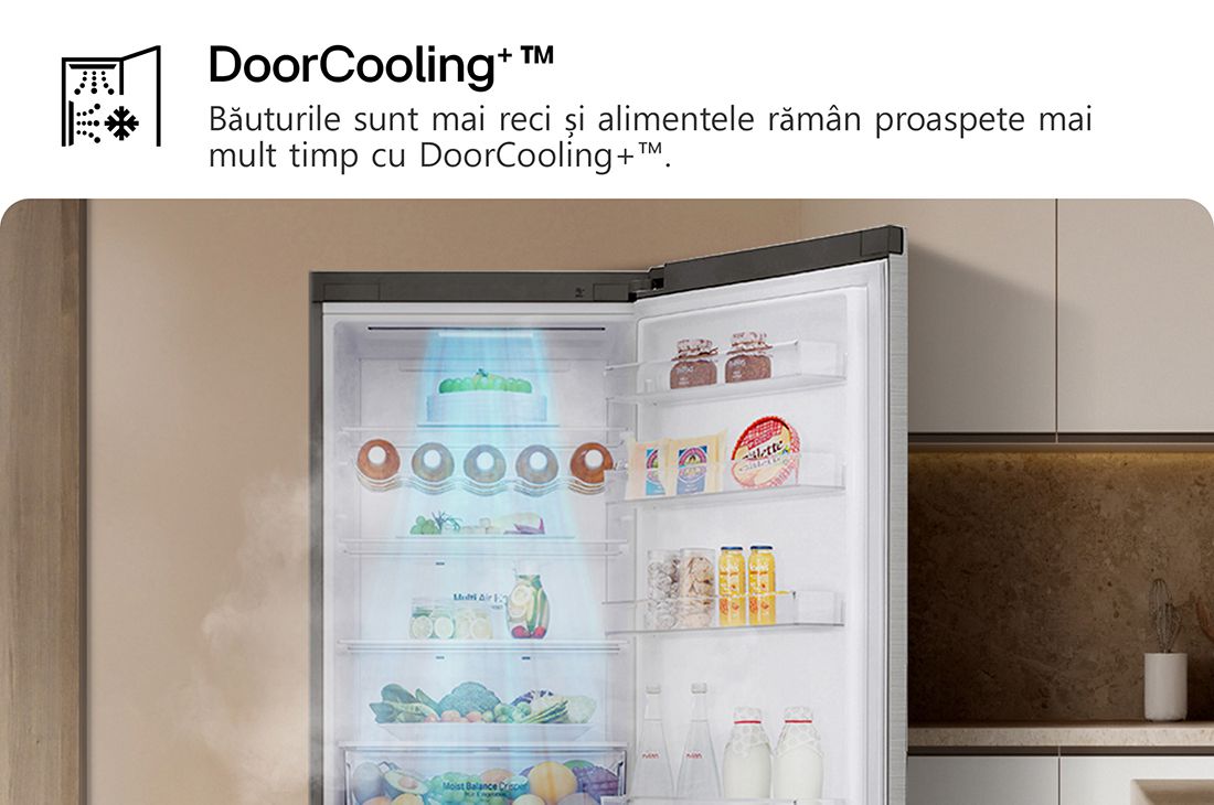 LG Combină Frigorifică LG, 387L, No Frost, LinearCooling™, Wi-Fi, door coooling combine, GBV5250EPY, thumbnail 17