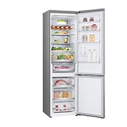 LG Combină Frigorifică LG, 387L, No Frost, LinearCooling™, Wi-Fi, Vedere din laterala stângă (plin cu alimente, ușa deschisă), GBV5250EPY, thumbnail 5