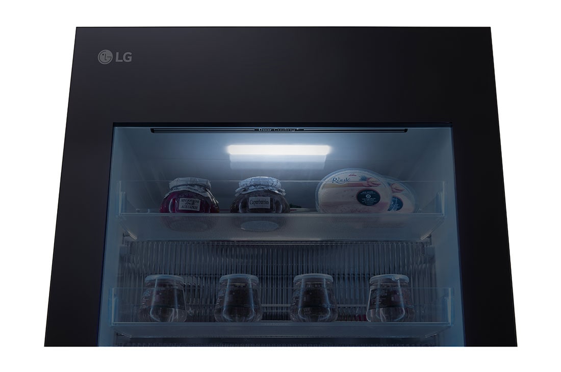 LG Frigider LG cu InstaView™, 349L, Compresor Smart Inverter, Wi-Fi, Door Cooling+™, Top closure view, GBG5160CEV, thumbnail 6