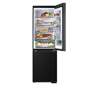 LG Frigider LG cu InstaView™, 349L, Compresor Smart Inverter, Wi-Fi, Door Cooling+™, Top door open view with food, GBG5160CEV, thumbnail 4
