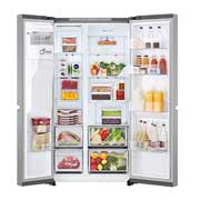 LG Side by Side LG, 638L, No Frost, Compresor Smart Inverter, Dispenser pentru gheață, front view, GSLC40PYPE, thumbnail 2