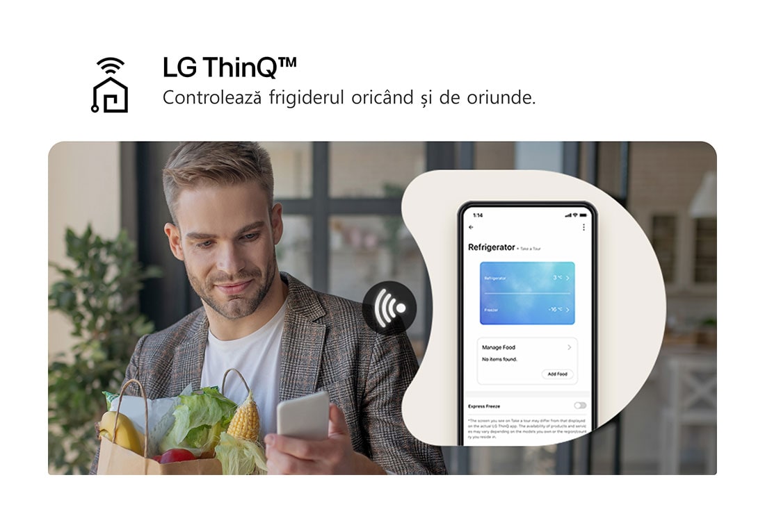 LG Combină frigorifică LG, 343L, No Frost, Compresor Smart Inverter, DoorCooling+™, Wi-Fi, -thinq, GBF7172DPY, thumbnail 17