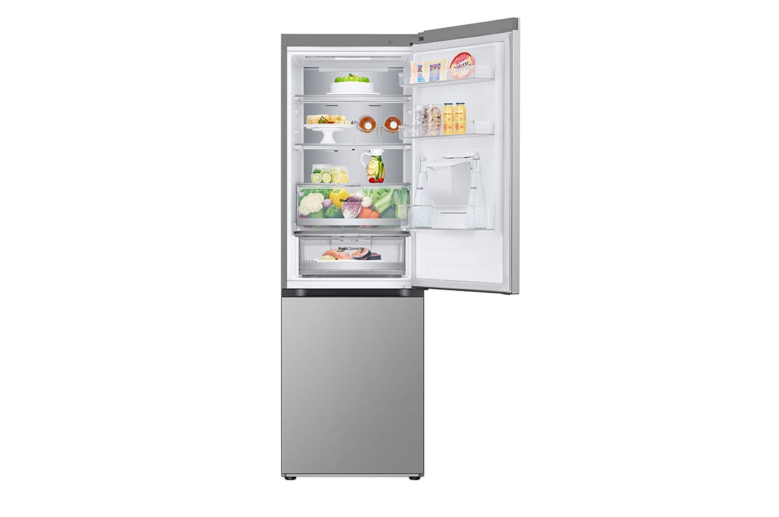 LG Combină frigorifică LG, 343L, No Frost, Compresor Smart Inverter, DoorCooling+™, Wi-Fi, open door with food , GBF7172DPY, thumbnail 4