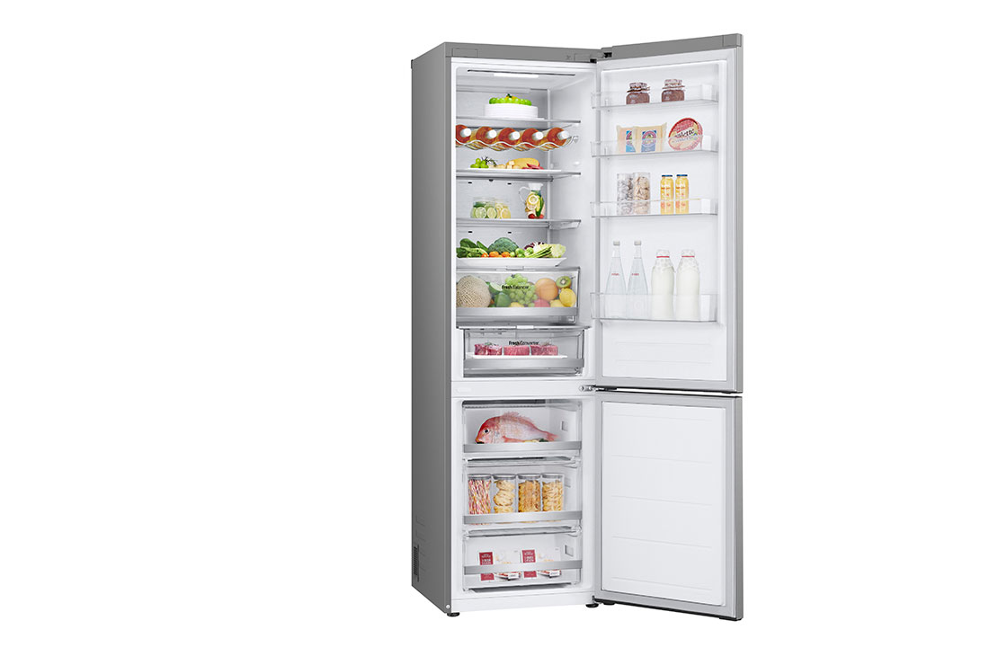 LG Combină Frigorifică LG, 387L, No Frost, Compresor Smart Inverter, DoorCooling+™, Wi-Fi, LeftSideOpen view without food, GBV7270CPY, thumbnail 8