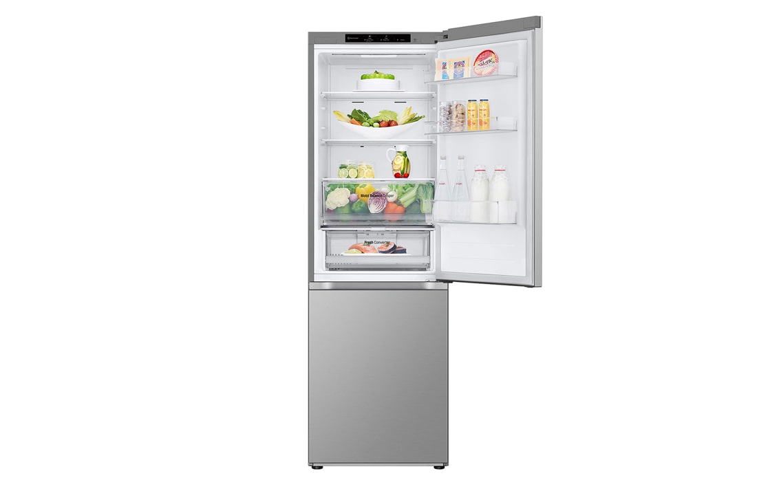 LG Combină Frigorifică LG, 344L, No Frost, Compresor Smart Inverter, DoorCooling+™, Front Top Vizualizare alimentară deschisă, GBV3100APY, thumbnail 4