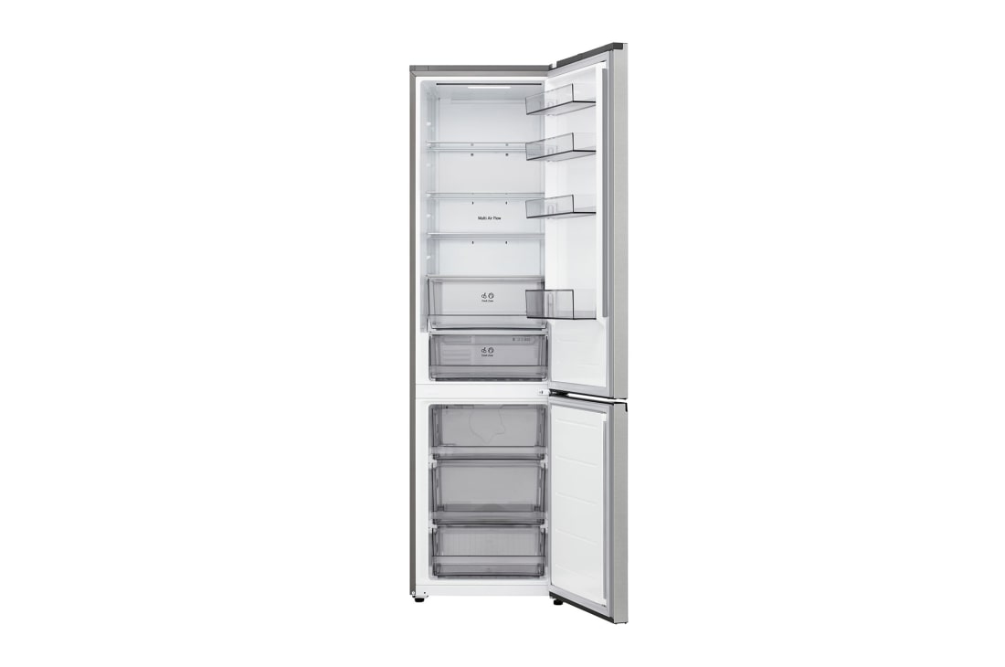 LG Combină Frigorifică LG, 375 L,  DoorCooling+™, Multi Air Flow, front door open view, GBBSJ21EPY, thumbnail 2