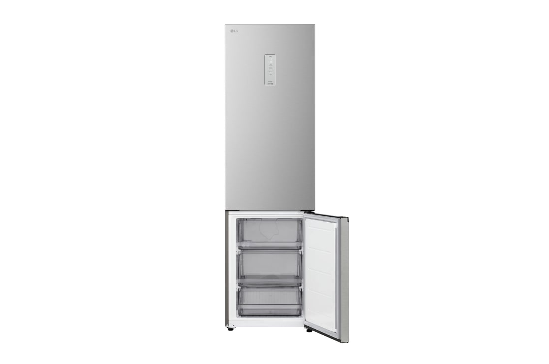 LG Combină Frigorifică LG, 375 L,  DoorCooling+™, Multi Air Flow, front bottom door open view, GBBSJ21EPY, thumbnail 4