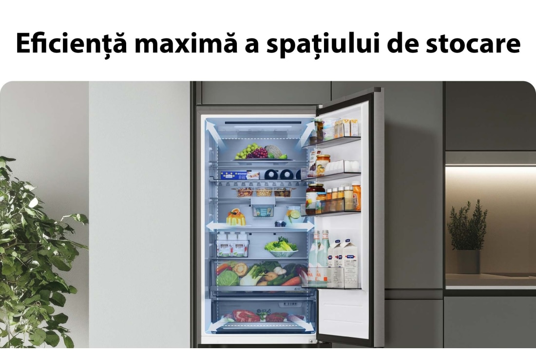 LG Combină Frigorifică LG, 375 L, Wi-Fi, Compresor Smart Inverter, Fresh Converter+, GBBS726AMB, thumbnail 17