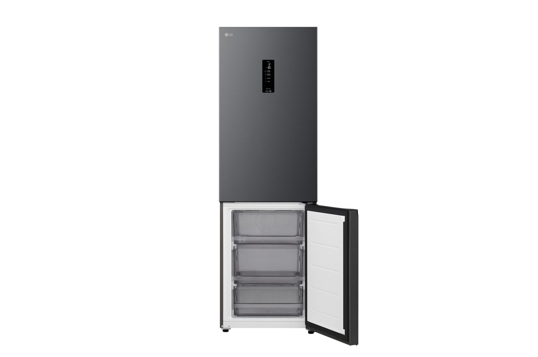 LG Combină Frigorifică LG, No Frost, 333 L, Compresor Smart Inverter,  DoorCooling+™, Bottom door open view, GBBSJ11DEP, thumbnail 4