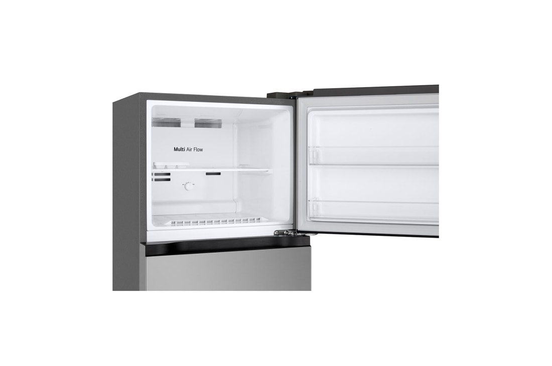 LG Frigider LG, 266L, No Frost, Compresor Smart Inverter, Door Cooling+, top door open view, GTBV20PYZJD, thumbnail 3