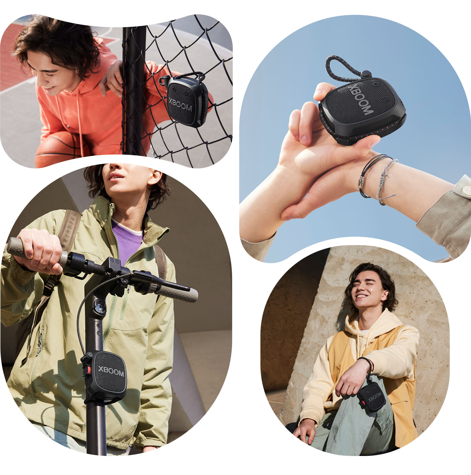 Imagini cu LG XBOOM Go XG2T în viața de zi cu zi.