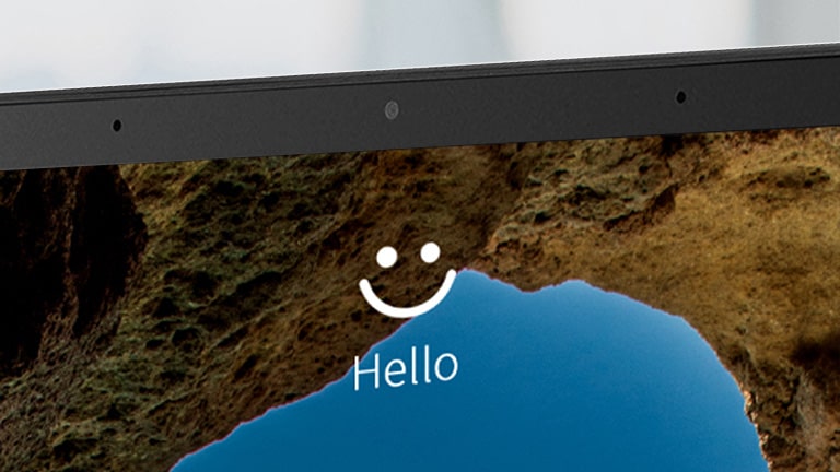Arată camera web și ecranul de bun venit.