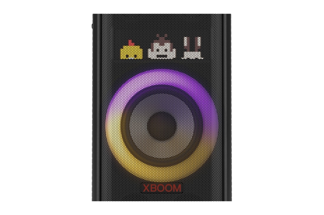 LG XBOOM XL7S, Prim-plan cu iluminatul cu inel multicolor și iluminatul cu pixeli dinamici., XL7S, thumbnail 10
