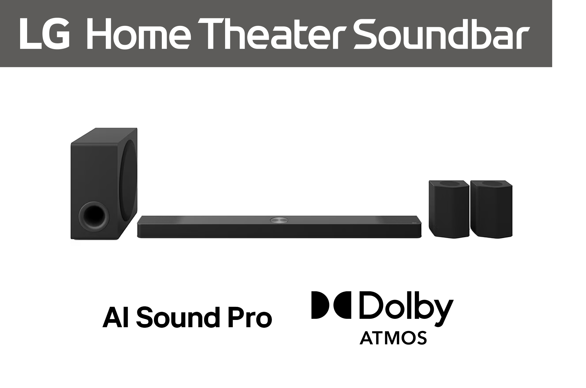 LG Soundbar LG S95TR Home Theater cu difuzoare spate și cu sunet surround, 9.1.5 canale, S95TR
