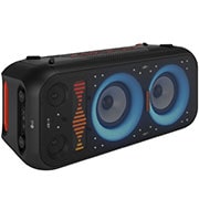 LG XBOOM XL9T, Vedere horizontală a produsului, cu toate luminile aprinse., XL9T, thumbnail 11