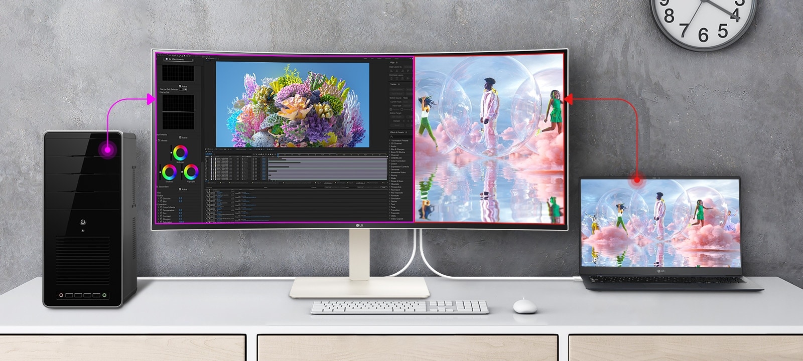 Mai multe dispozitive, un singur monitor1