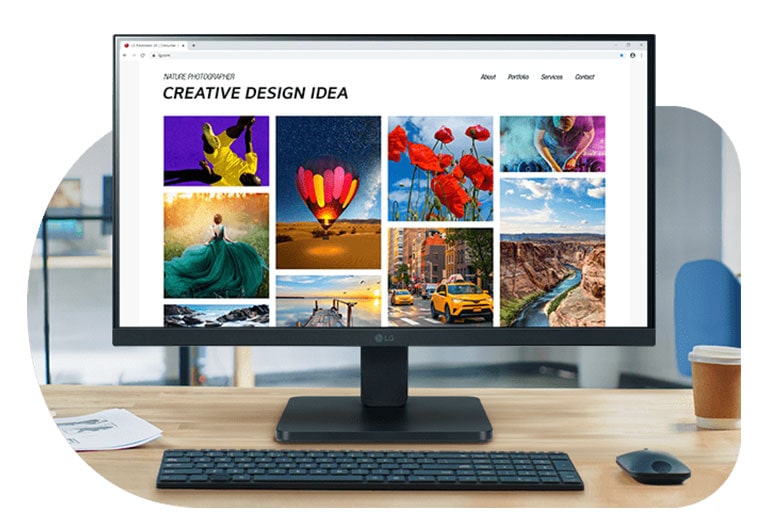 Ecranul de 21,45 inchi cu Full HD (1920x1080) mărește productivitatea muncii prin culori clare.