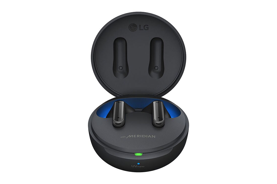 LG TONE Free FP8, A front view of cradle opened up and earbuds are floating., TONE-FP8, thumbnail 2