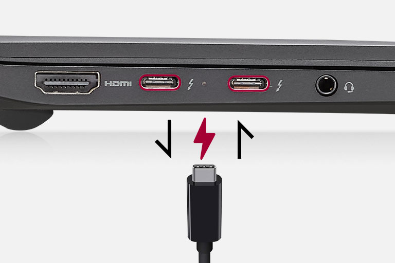 Încărcare In & Out, cu tehnologie de alimentare electrică USB-C