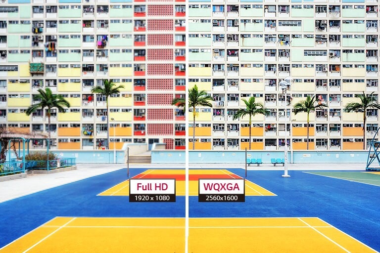 Comparație între rezoluția Full HD 1920x1080 și rezoluția WQXGA 2560x1600