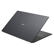 LG gram ultra-ușor, cu ecran de 16'' IPS 16:10  și platformă Intel® Evo™, Vedere posterioară la +30 de grade cu capacul pe jumătate deschis, 16Z90P-G.AA78H1, thumbnail 5