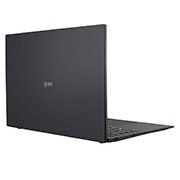 LG gram ultra-ușor, cu ecran de 16'' IPS 16:10  și platformă Intel® Evo™, Vedere posterioară la +30 de grade cu capacul deschis, 16Z90P-G.AA78H1, thumbnail 6
