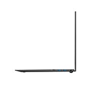 LG gram ultra-ușor, cu ecran de 17'' IPS 16:10  și platformă Intel® Evo™, Vedere laterală din partea stângă cu capacul deschis, 17Z90P-G.AA78H1, thumbnail 11