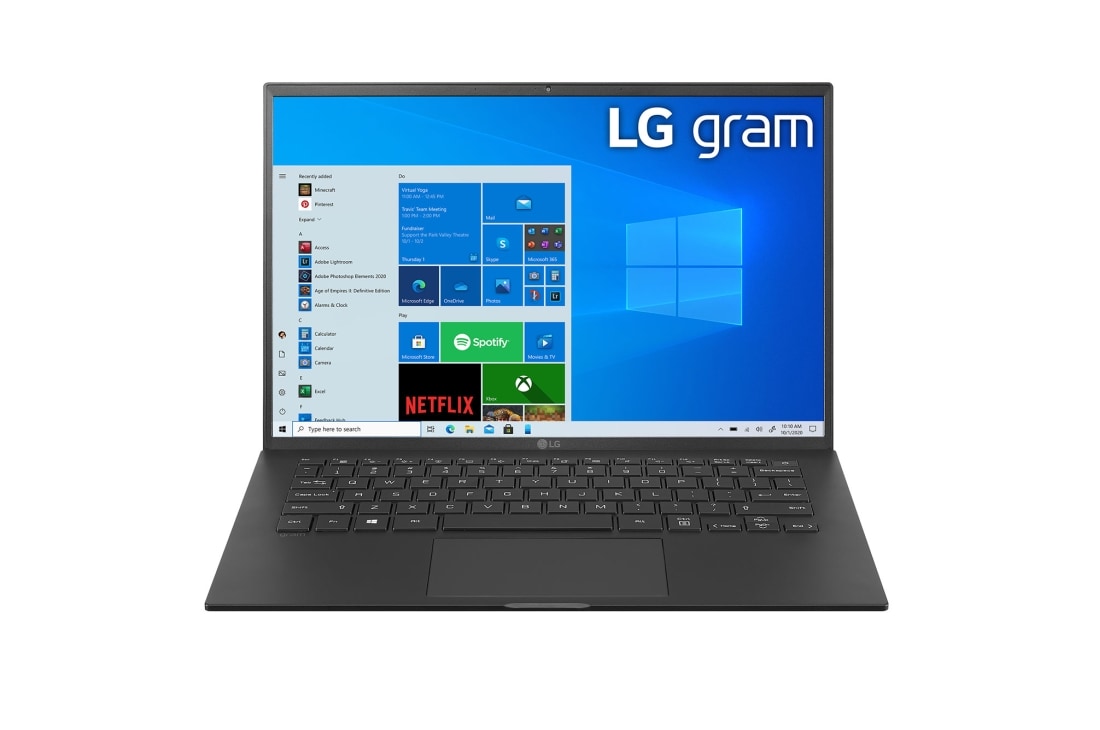 LG gram ultra-ușor, cu ecran IPS de 14'' 16:10  și platformă Intel® Evo™, Vedere frontală cu tastatură, 14Z90P-G.AR51H1, thumbnail 2