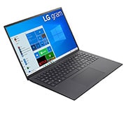 LG gram ultra-ușor, cu ecran de 16'' IPS 16:10  și platformă Intel® Evo™, Vedere laterală la -30 de grade cu capacul deschis, 16Z90P-G.AA55H1, thumbnail 3