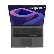 LG gram de 17” ultra-ușor cu 16:10 IPS afișaj anti-reflex și procesor Intel® Evo de a 12-a generație, Vedere de sus cu capacul deschis, 17Z90Q-G, thumbnail 15