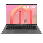 LG gram de 14” ultra-ușor cu 16:10 IPS afișaj anti-reflex și procesor Intel® Evo de a 12-a generație, Vedere frontală cu tastatură, 14Z90Q-G, thumbnail 2