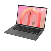 LG gram de 14” ultra-ușor cu 16:10 IPS afișaj anti-reflex și procesor Intel® Evo de a 12-a generație, Vedere laterală la -30 de grade cu capacul deschis, 14Z90Q-G, thumbnail 4