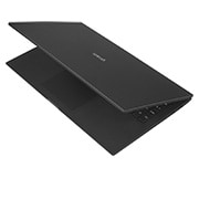 LG gram de 15” ultra-ușor cu afișaj IPS anti-reflex și procesor Intel® Evo de a 12-a generație, Vedere laterală la -30 de grade cu capacul pe jumătate deschis, 15Z90Q-G, thumbnail 9