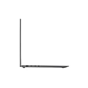 LG gram de 16” ultra-ușor cu 16:10 IPS afișaj anti-reflex și procesor Intel® Evo de a 12-a generație, Vedere laterală din partea dreaptă cu capacul deschis, 16Z90Q-G, thumbnail 12
