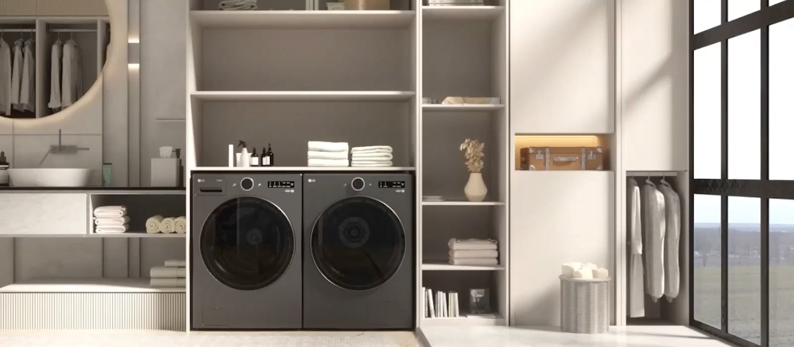 De ce este convenabil designul vertical al LG WashTower™?5