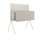 LG OLED | Posé - Gama Objet, Posé văzut din spate, orientat spre stânga, cu Clean Cover detașat de televizor, prezentând gestionarea cablurilor televizorului., 55LX1Q3LA, thumbnail 8